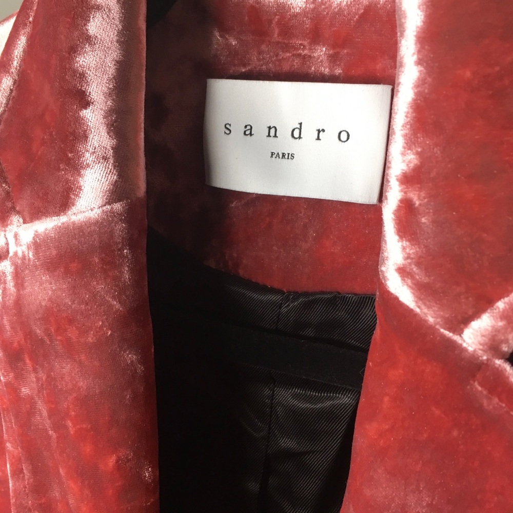 NWT Sandro Velvet Blazer Size 36 Small - Picture 8 of 15